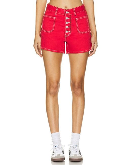 Levi's Red 80s Mom Short