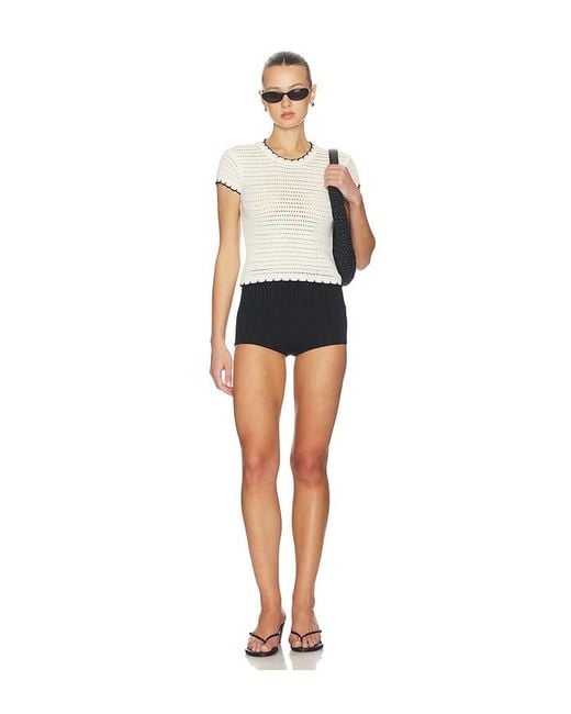 MAJORELLE White Maev Short Sleeve Top