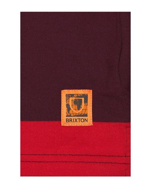 Brixton Red Union Heavy Weight Rugby Polo for men