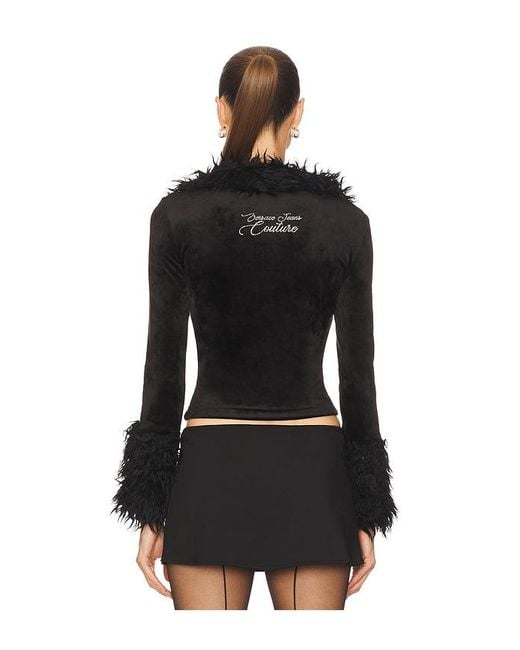 Versace Jeans Couture Black Velvet Top