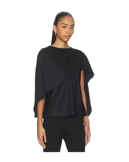Jonathan Simkhai Black Eliora Cape Top