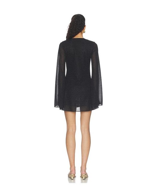Oseree Black Lumiere Spiral Kaftan Dress