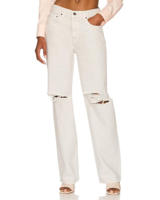 GRLFRND Cotton Bella Low Rise Boyfriend in Gray | Lyst