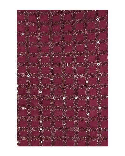 ROTATE BIRGER CHRISTENSEN Red Beaded Maxi Tube Dress
