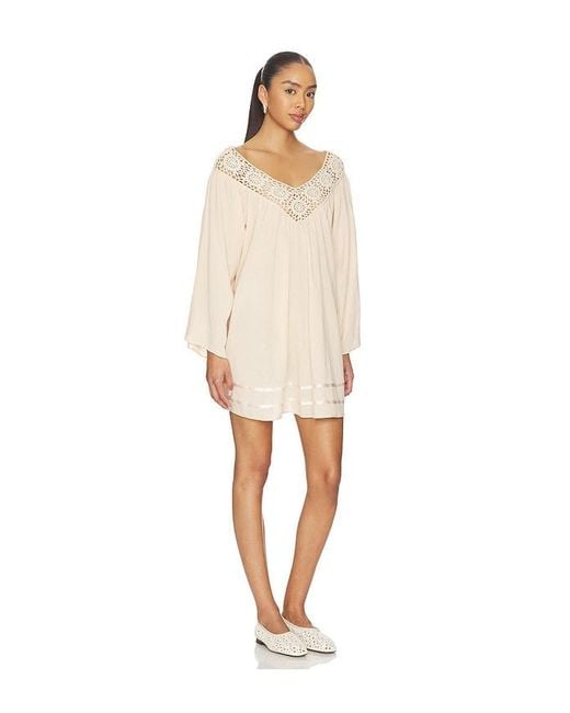 Frankie's Bikinis Natural Riviera Cotton Gauze Dress