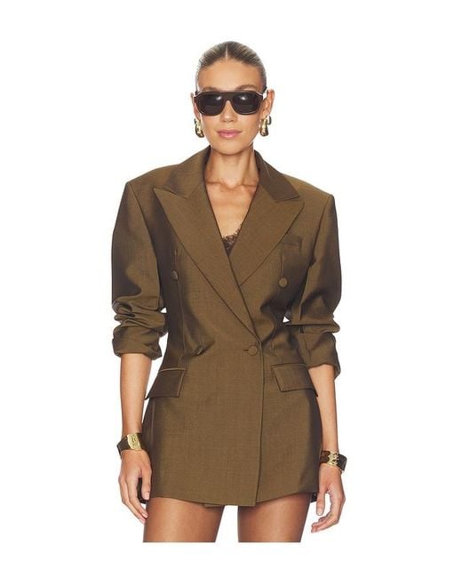 Rohe Brown Double-Breasted Hourglass Blazer