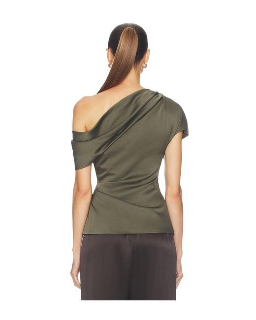 Jonathan Simkhai Green Phoebe Draped Top