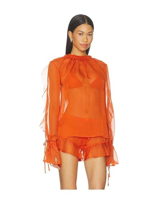 Shani Shemer Orange Jeanie Top