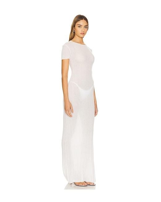 Lovers + Friends White Aprile Sheer Maxi Dress