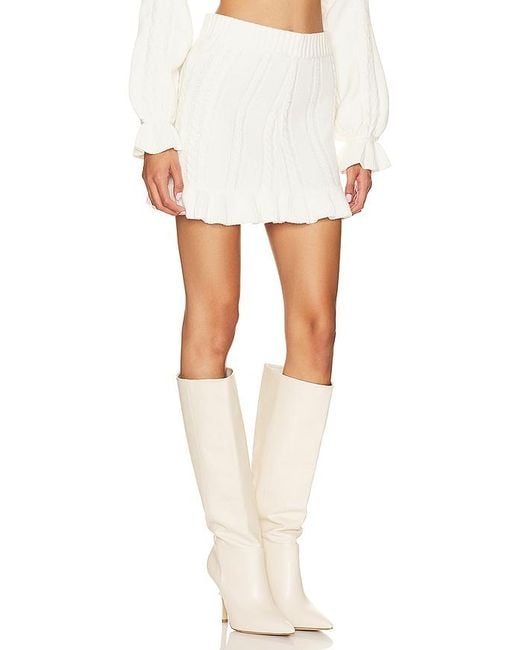 Show Me Your Mumu White Ridley Ruffle Skirt