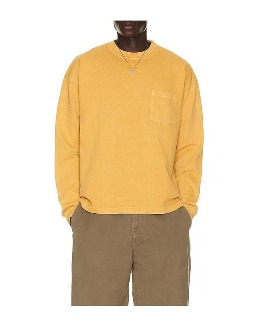 Agolde Yellow Lucan Long Sleeve Tee for men