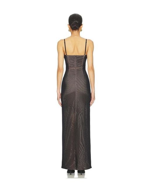 Area Black Crystal Hotfix Gown