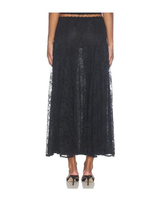 MAJORELLE Black Mira Lace Skirt
