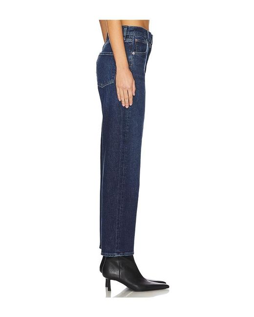 Agolde Blue Recycled Cotton Wide-Leg Jeans