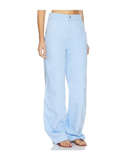 Mother Blue The Bee's Knees Stud Finder Sneak Jeans