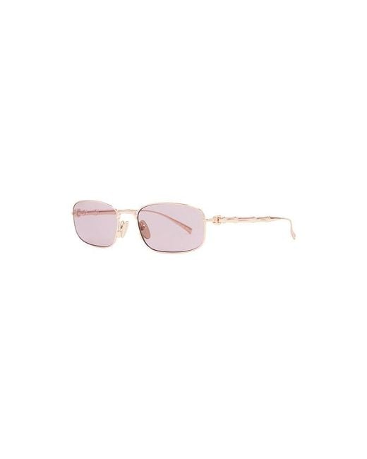 Gucci Pink Rectangular Sunglasses
