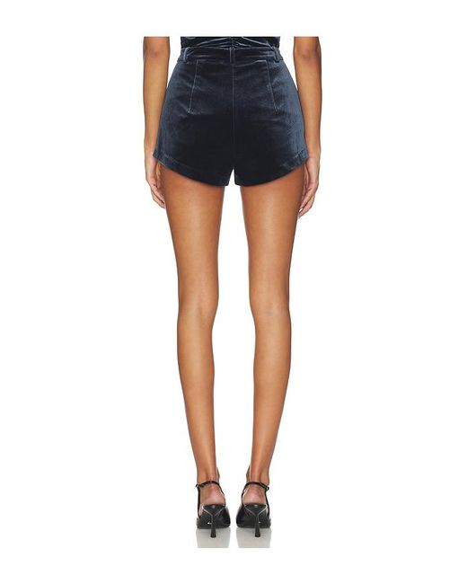 Amanda Uprichard Blue Kelso Velvet Short