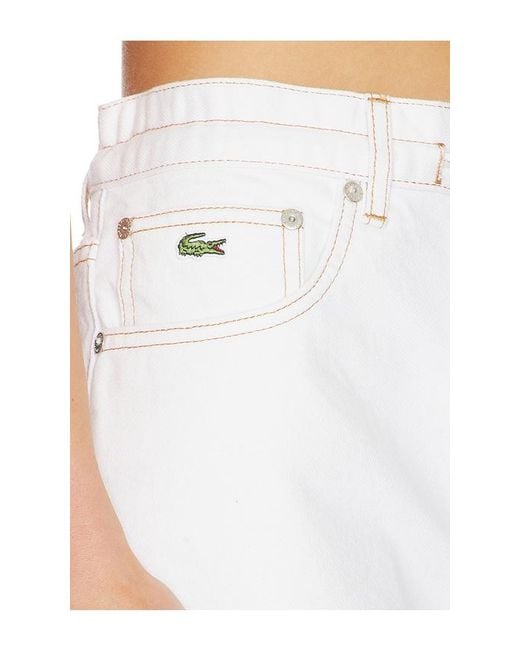 Lacoste White Denim Shorts