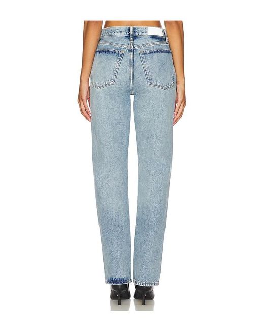 Re/done Blue 90S High Rise Loose Jeans