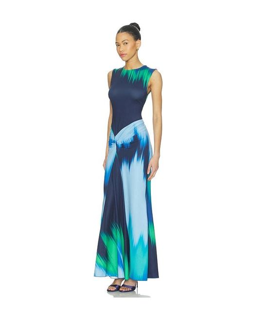 Eywasouls Malibu Blue Annie Sleeveless Midi Dress