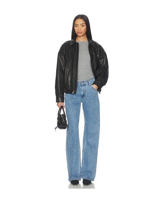 MOTHER OF ALL Blue Hedi Low Waist Wide Leg