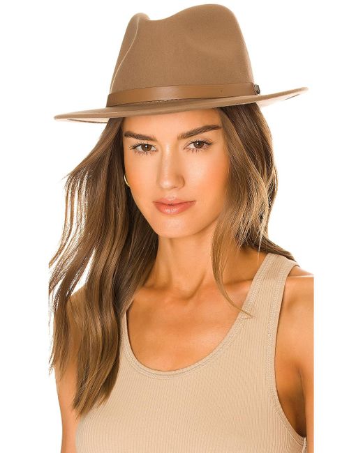 Brixton Messer Fedora in Brown | Lyst