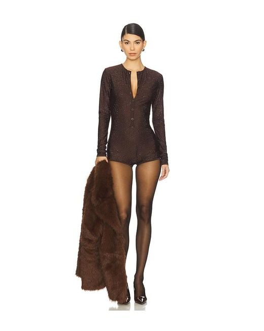 CULTNAKED Brown Good Girl Romper