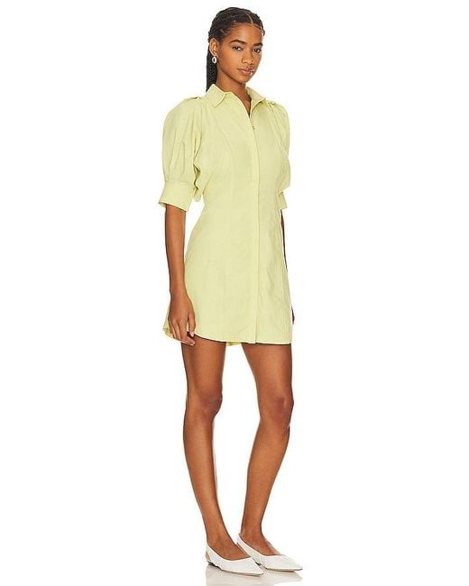 SOVERE Yellow Hush Shirt Dress