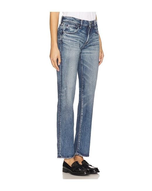Moussy Melrose スリムストレート Blue