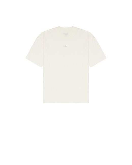 AllSaints White Mikro Crew Tee for men