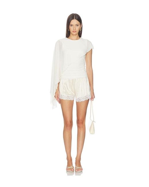 MORE TO COME White Elvira Cape Top