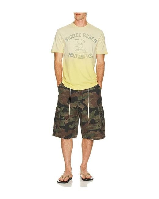 Junk Food Yellow Venice Beach Snoopy Tee for men