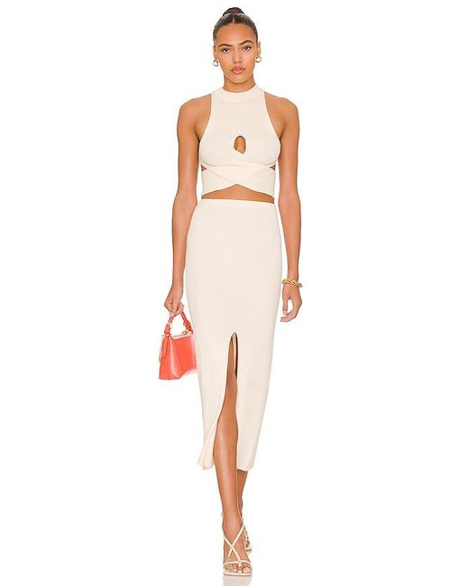Camila Coelho White Macadamia Crossover Top
