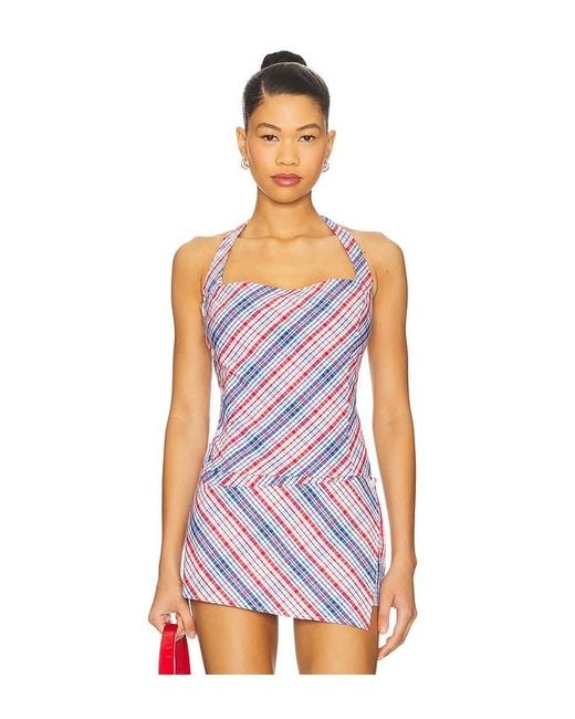 Frankie's Bikinis White Sterling Cotton Halter