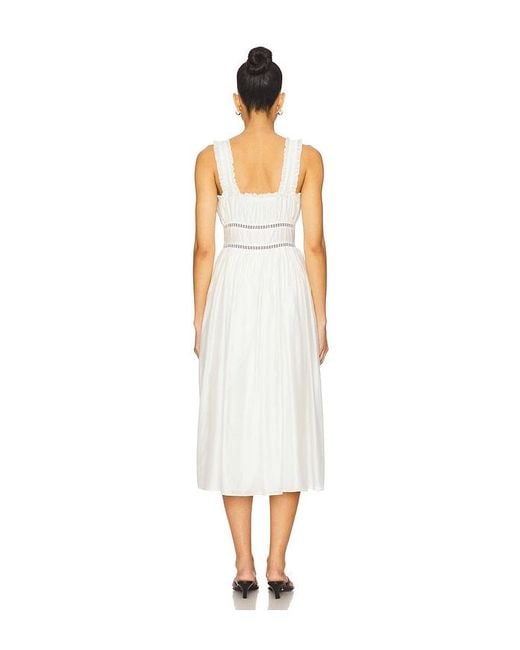 MAJORELLE White Dora Midi Dress