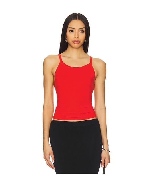 ÉTERNE Red Rib Tank Top