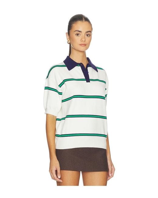 ALL THE WAYS Green Francesca Polo Top