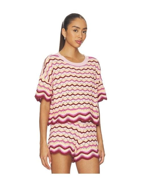 LSPACE Red Sunchaser Top