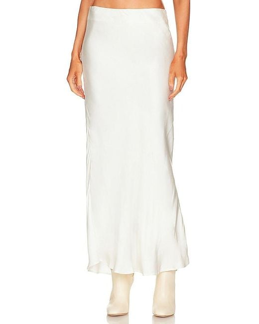 Bardot White Azzura Satin Skirt