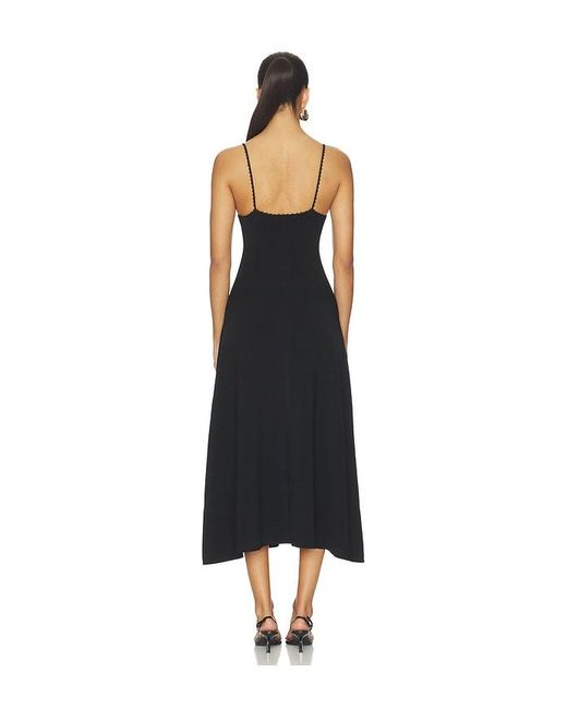 Theory Black Square Neck Maxi Dress
