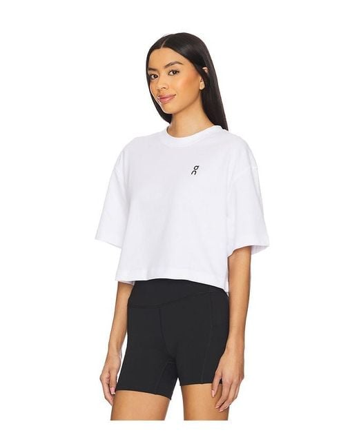 On Shoes White Club Boxy Tee
