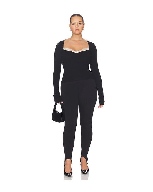 L'academie Black Eugene Long Sleeve Top