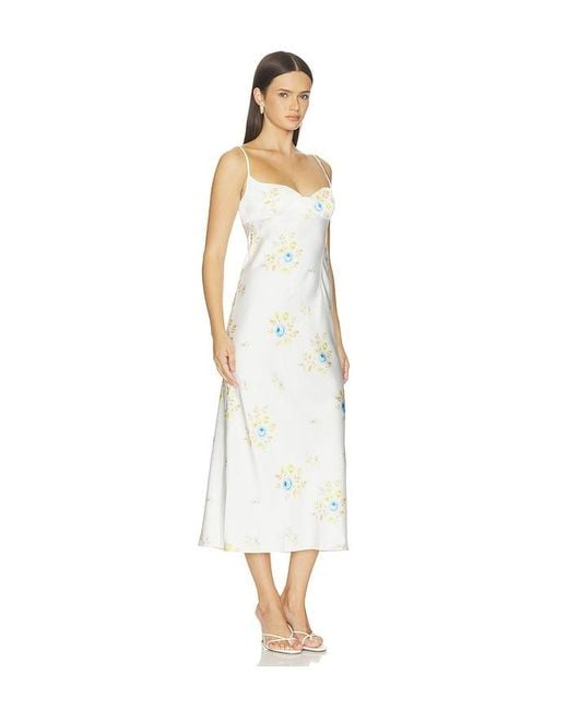 Anna October White Gloria Midi Dress With New Sculpted Bodice