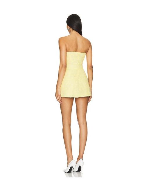 Amanda Uprichard Yellow X Revolve Fae Romper