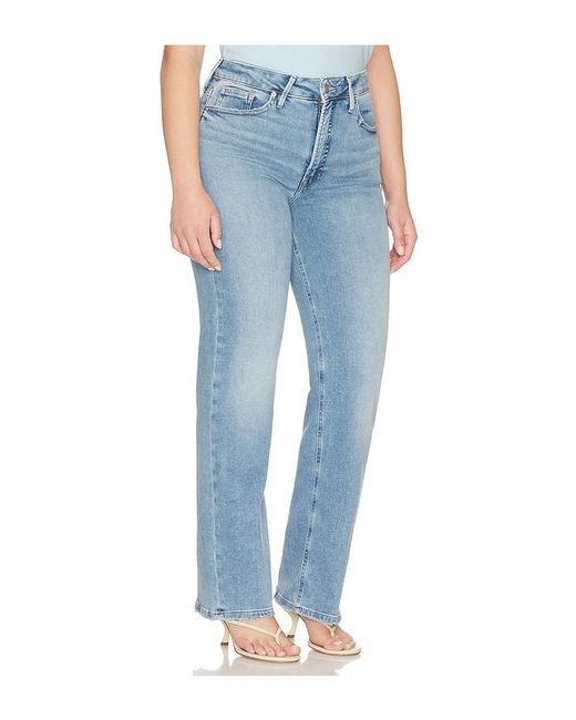 GOOD AMERICAN Blue Soft Tech Good True Straight Jeans