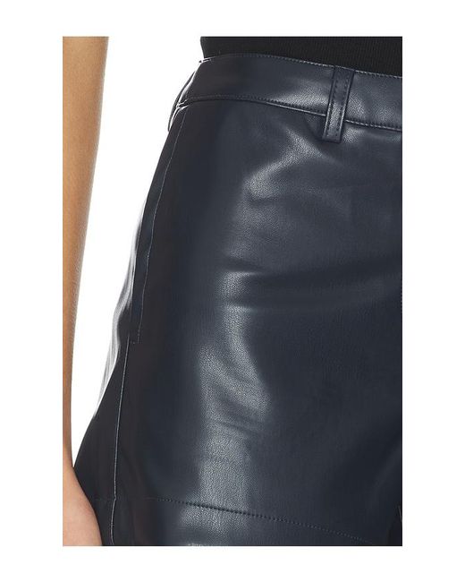 SNDY'S Blue Elle Benny Faux Leather Shorts