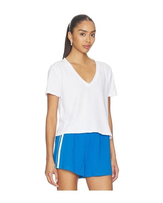 PERFECTWHITETEE White Crispy Cotton V Neck Tee