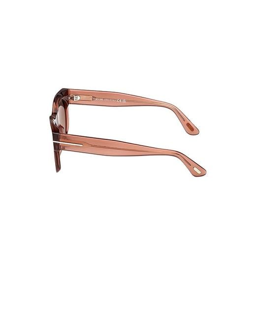 Tom Ford Brown Round Sunglasses