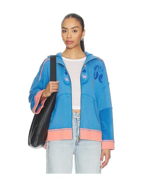 Free People Blue X We The Free Seashell Cardi