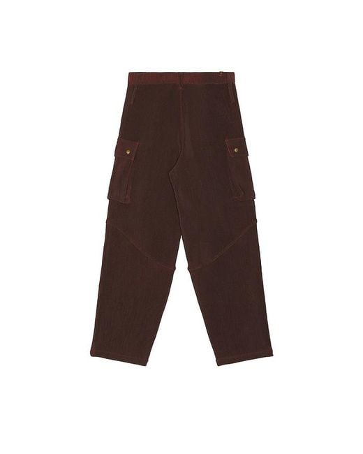 Isa Boulder Brown Blaze Cargo Pants for men